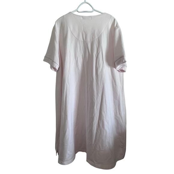 Miss Elaine Housecoat Robe Size 3X Snap Front Embroidered Floral Lightweight - Picture 2 of 12